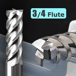 YZH HRC55 Carbide Milling Cutter End Mill CNC 3Flute For Aluminum Copper Plastic 4 6 8 10mm 12mm 14mm 16mm 18mm 20mm