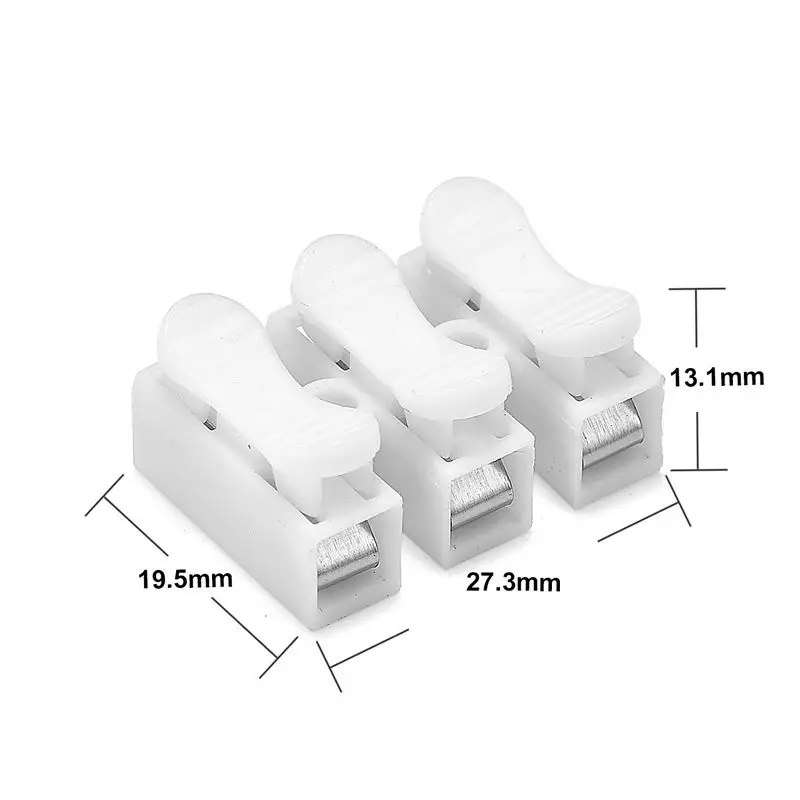 1-100pcs Wire Connector 2/3 Pin Cable Terminal Block 10A Pressure Resistant Electric Wire Connectors For WS2811 WS2812 LED Strip