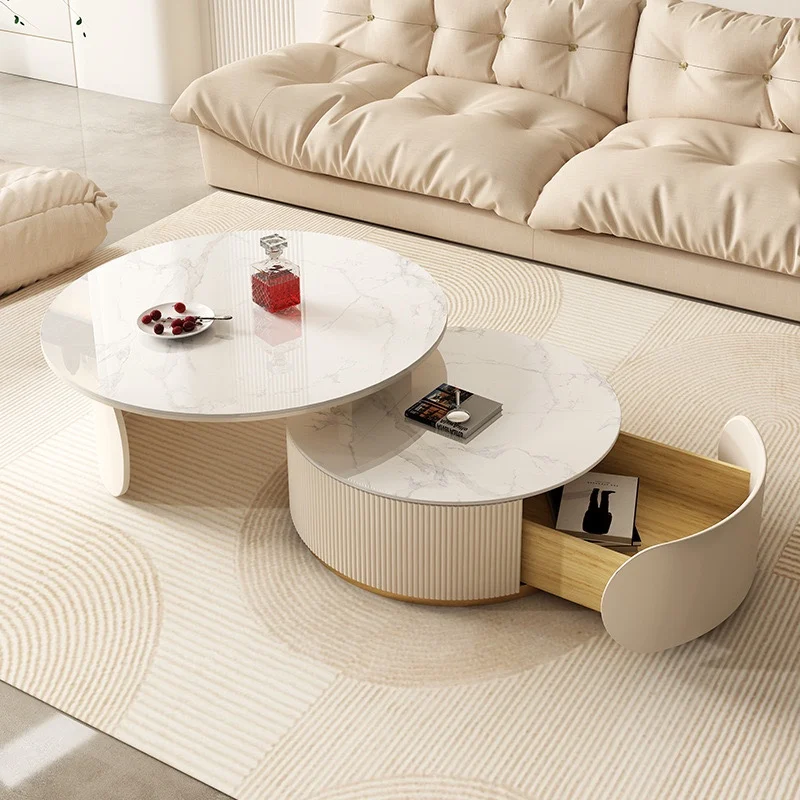 

Slate Advanced Sense Coffee Tables Luxury Decor Unique Round Coffee Tables Luxury Marble Effect Kaffee Tische Home Furniture