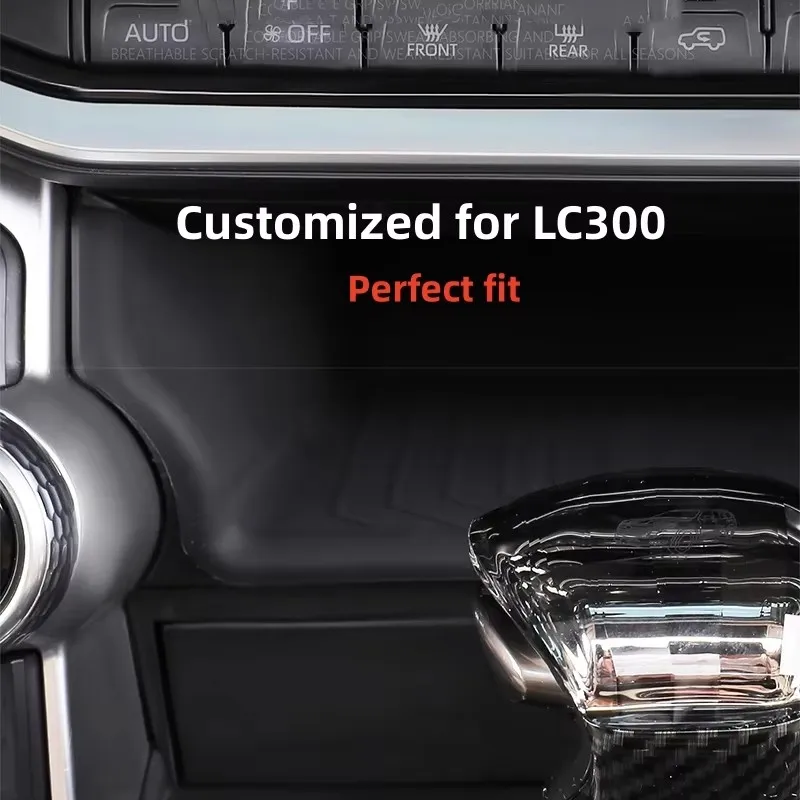 لاند كروزر LC300 2022 2023 2024 وحدة التحكم المركزية العلوي صندوق تخزين من السيليكون وسادة الغبار حصيرة اكسسوارات السيارات الداخلية #2