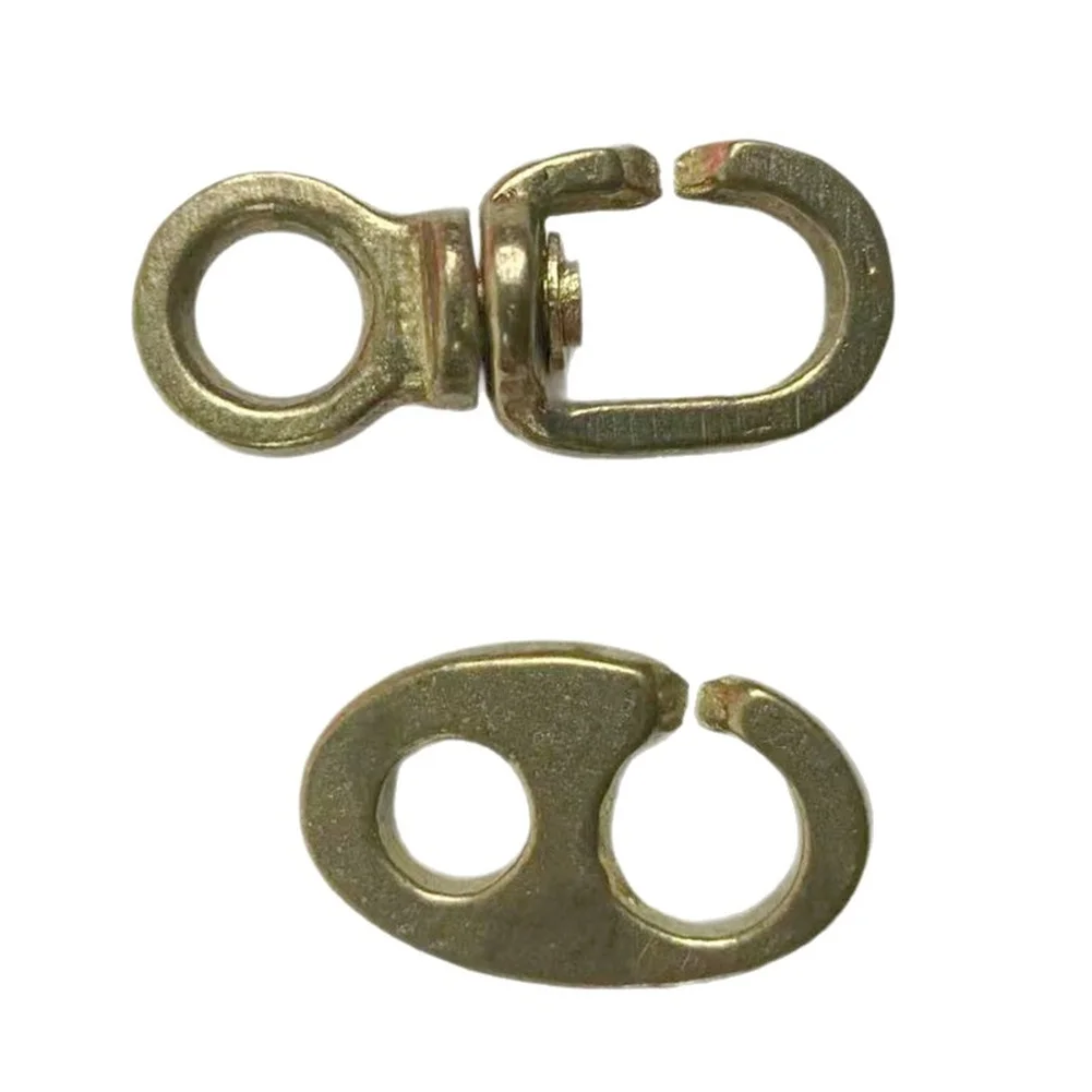 Marine For Signal Flag Brass Hook 4pcs 4cm Yellow for Boats Ships Rotating Shaft Design for Easy Flag Positioning