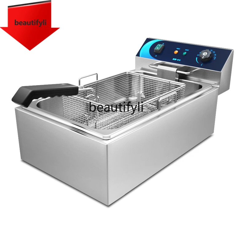 

A61 Commercial 16L Lengthened Oil Clause Deep Frying Pan Single Cylinder Large Capacity Fried Dough Sticks Machine