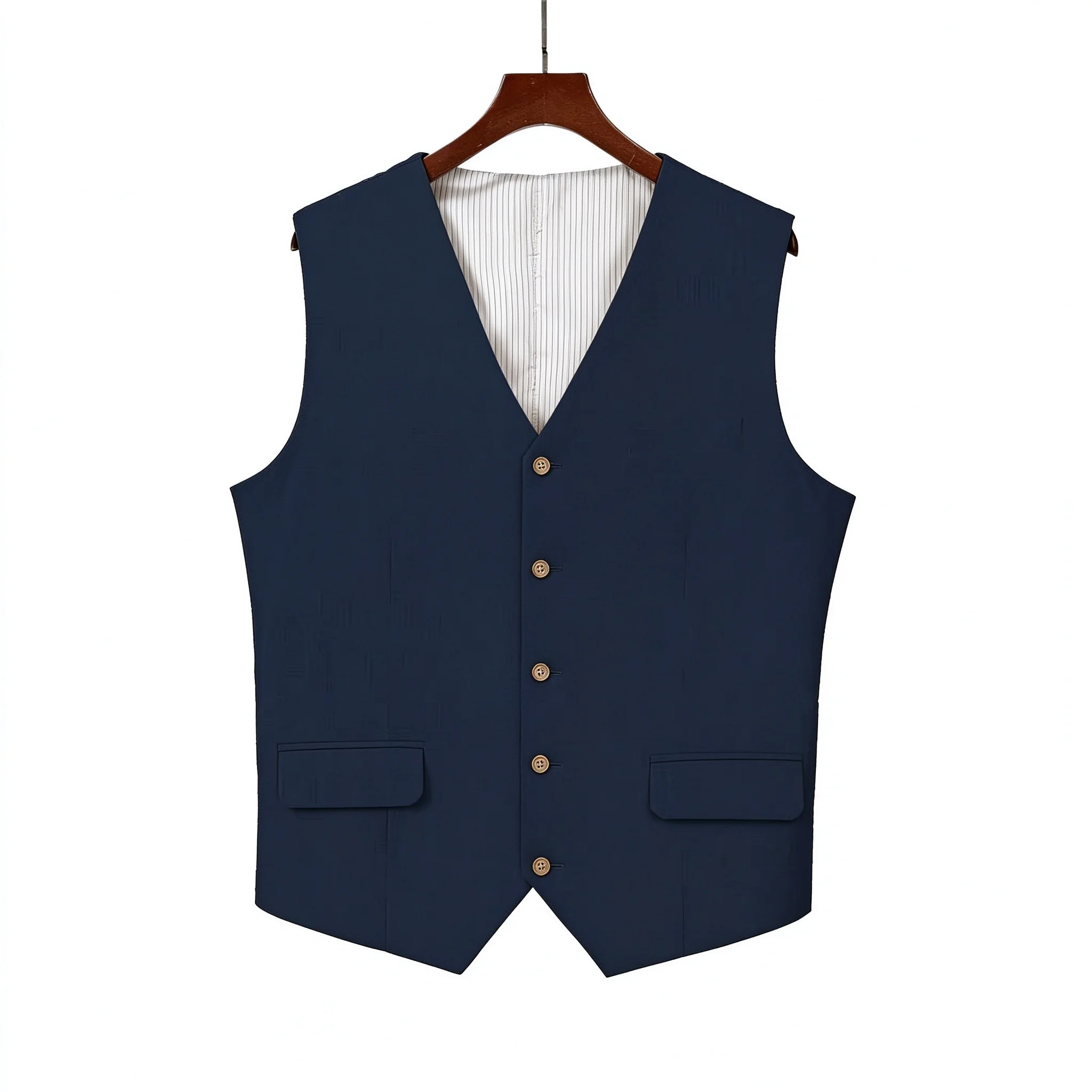 Men's Linen V Neck Vest Waistcoat Wedding Groom Business Suit Vest For Men image 4