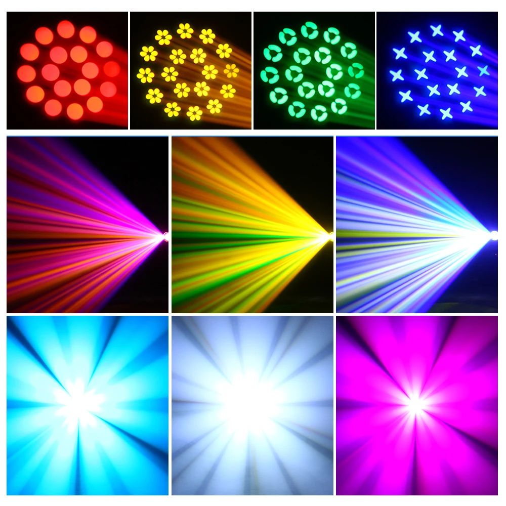 Cabezal Movil LED Beam 150W Mini Luces Roboticas Dj Light18 Prism 8 Gobo Spot Party Disco Stage Lights DMX Moving Head Light