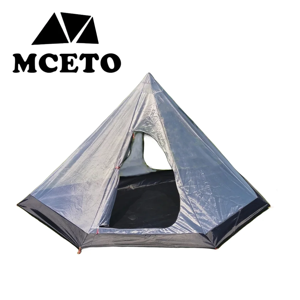 Ultralight Pyramid Tent‘s Inner Tent Outdoor Rodless Summer Mesh Tent Portable Backpacking Hiking Camping Teepee Inside Tent