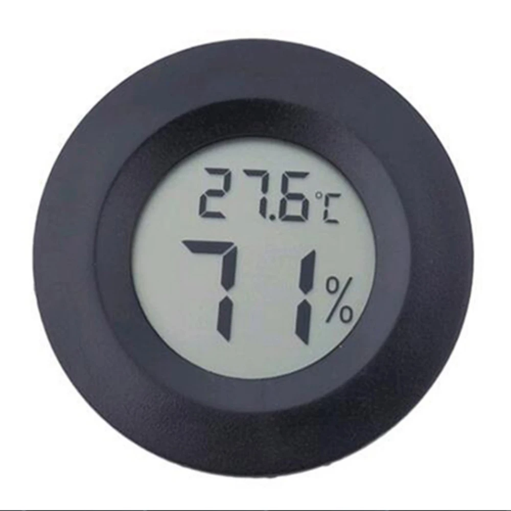 

Round Hygrometer Thermometer Digital LCD Monitor Indoor Outdoor Humidity Meter Outdoor Sports Reptile Camping Accessories