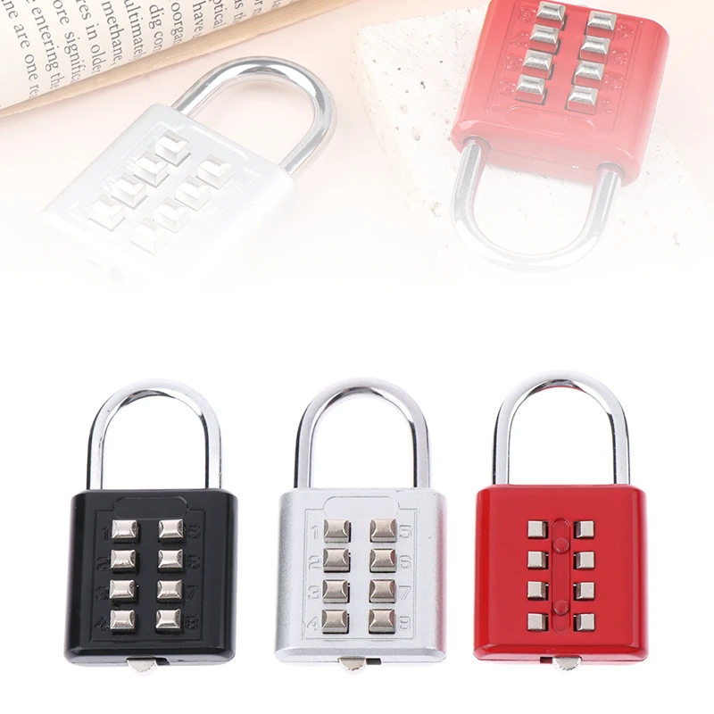 8 Digits Password Code Combination Padlock Zinc Alloy Suitcase For Luggage Travel Code Smart Lock Code Keyed Anti-thieft Lock
