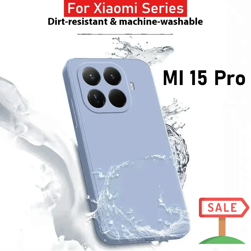 حافظة سيليكون سائلة ناعمة رسمية لهاتف Xiaomi 17 Pro Max 15 14 T Pro صديقة للبشرة من مادة البولي يوريثان المقاومة للصدمات Funda