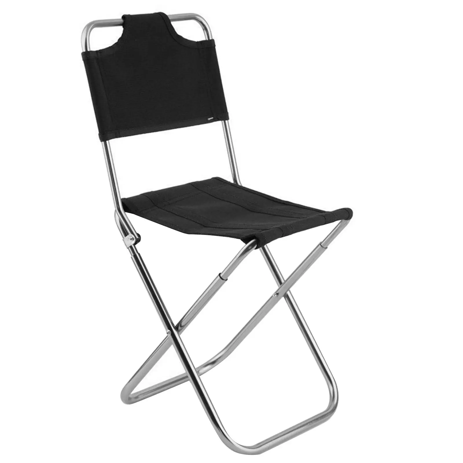 

Foldable Chair With Backrest Outdoor Portable Camping Stool Lightweight 600D Pvc Oxford Fabric Aluminum Alloy Frame