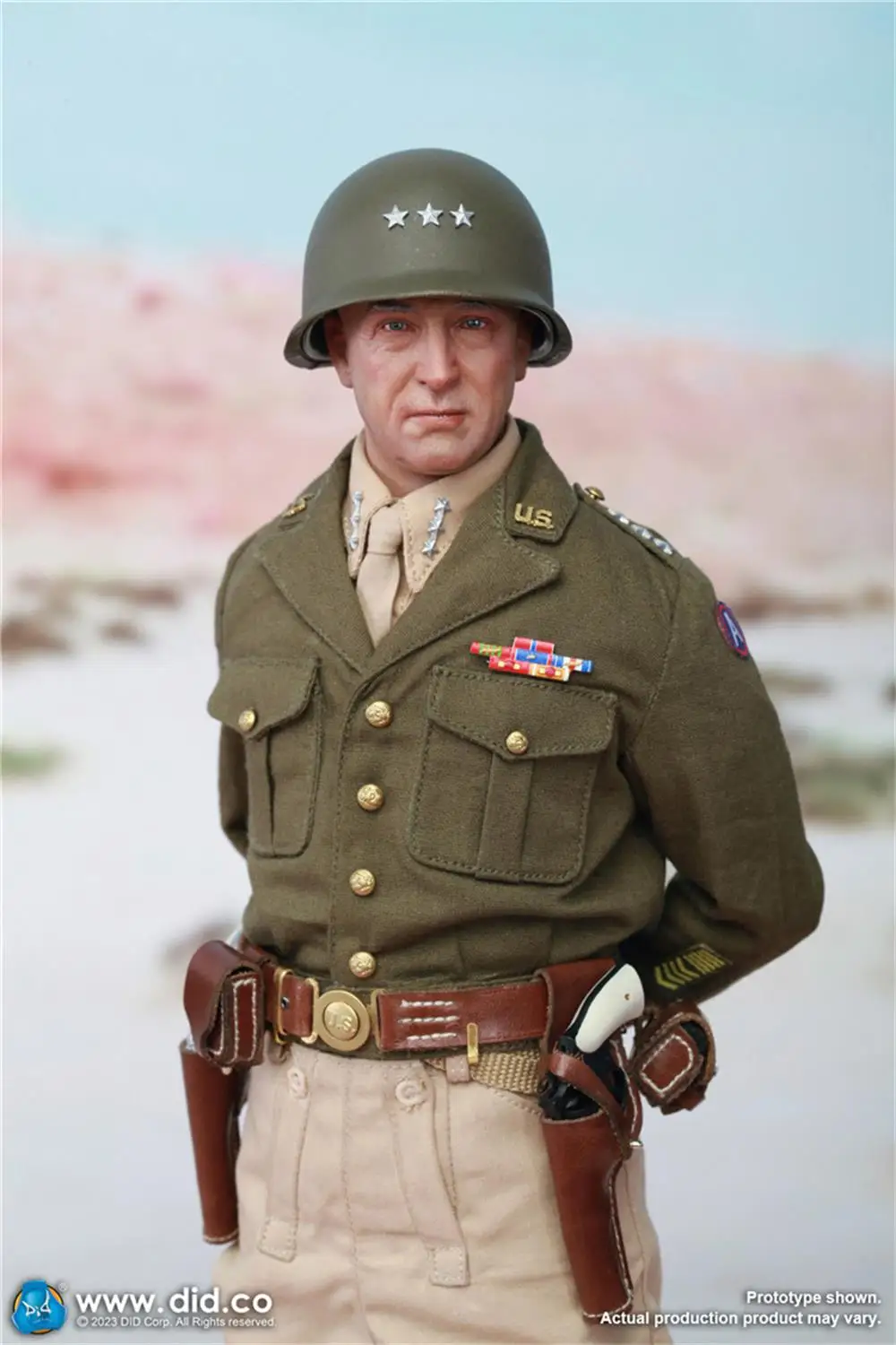1/6 DID A80164 WWII Series US. Soldier General Smith Patton Waist Belt Weapons Model Holster Leather Bag Accessories For Fans