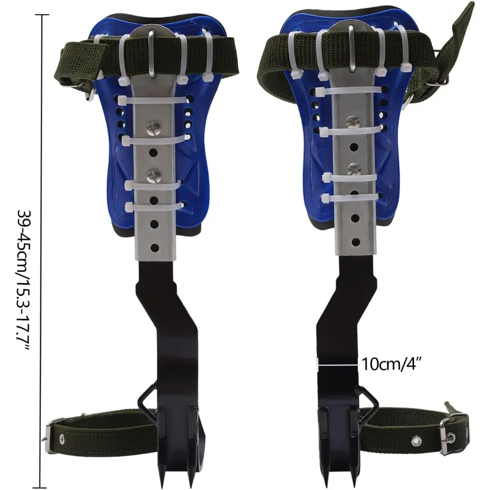 Climbing Spike Adjustable Tree Climbing Gear with Extra Multi-Functional Straps Blue Climbing Protection Tools