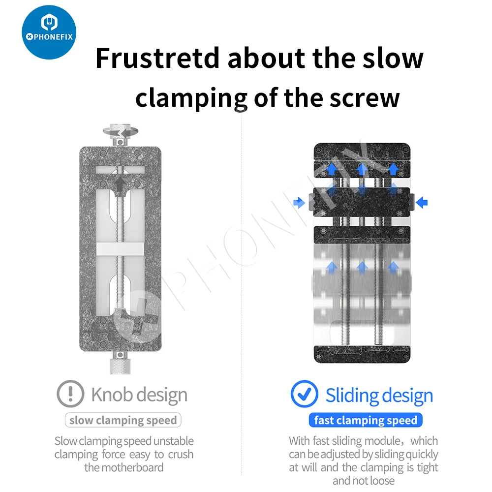 QianLi Universal Phone Repair Fixture CNC Machining PCB Holder Clamp for Mobile IPhone Motherboard Chip Face ID Lattice Repair