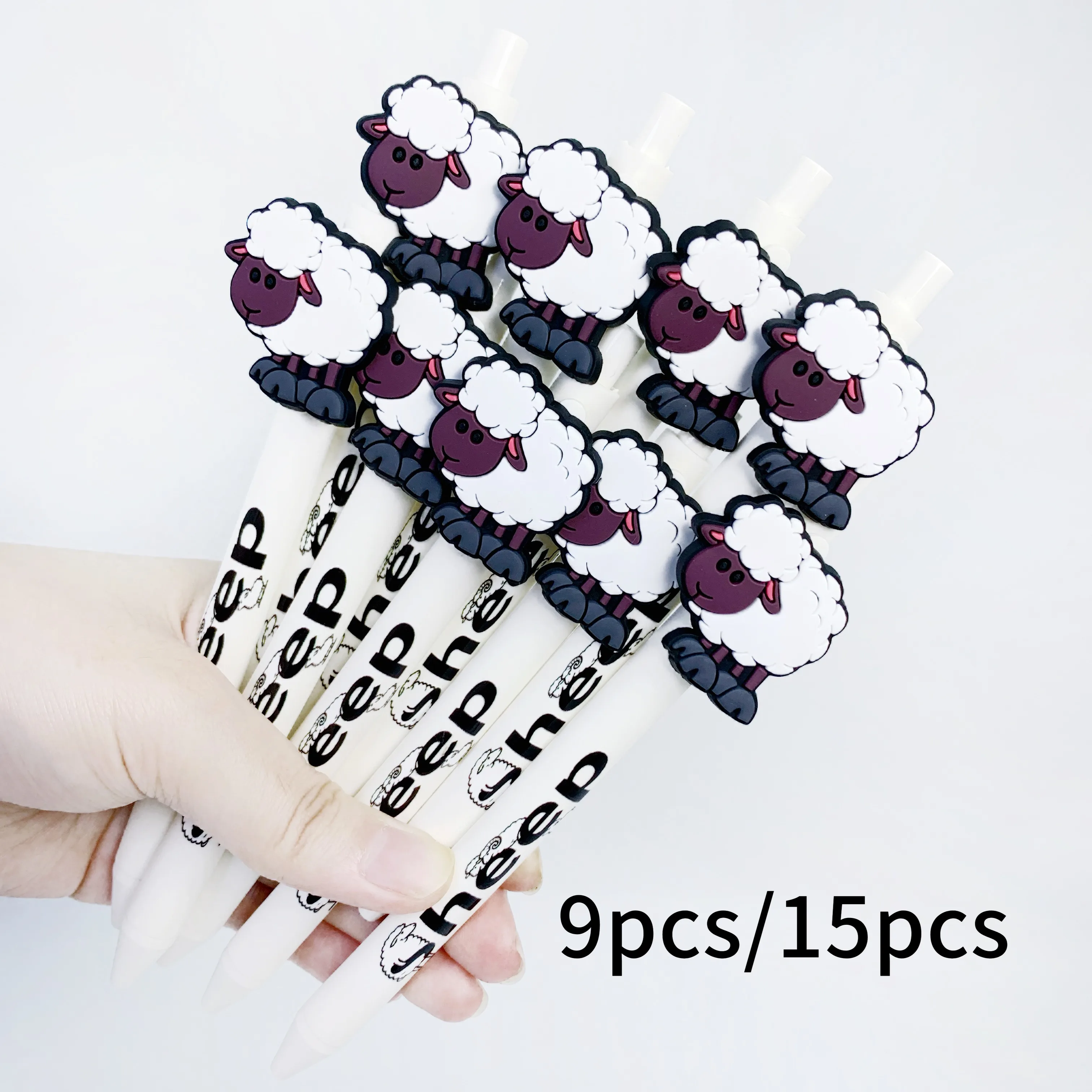 

9 шт./15 шт. классические шариковые ручки с белым ягненком, канцелярские принадлежности серии Animal для подарков и подписи