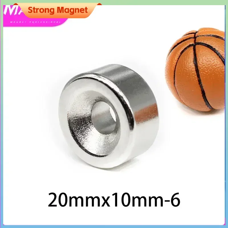 

20x10-6 Disc Rare Earth Neodymium Magnet 20*10 mm Hole 6mm Countersunk Round Magnets Strong N35 20*10-6