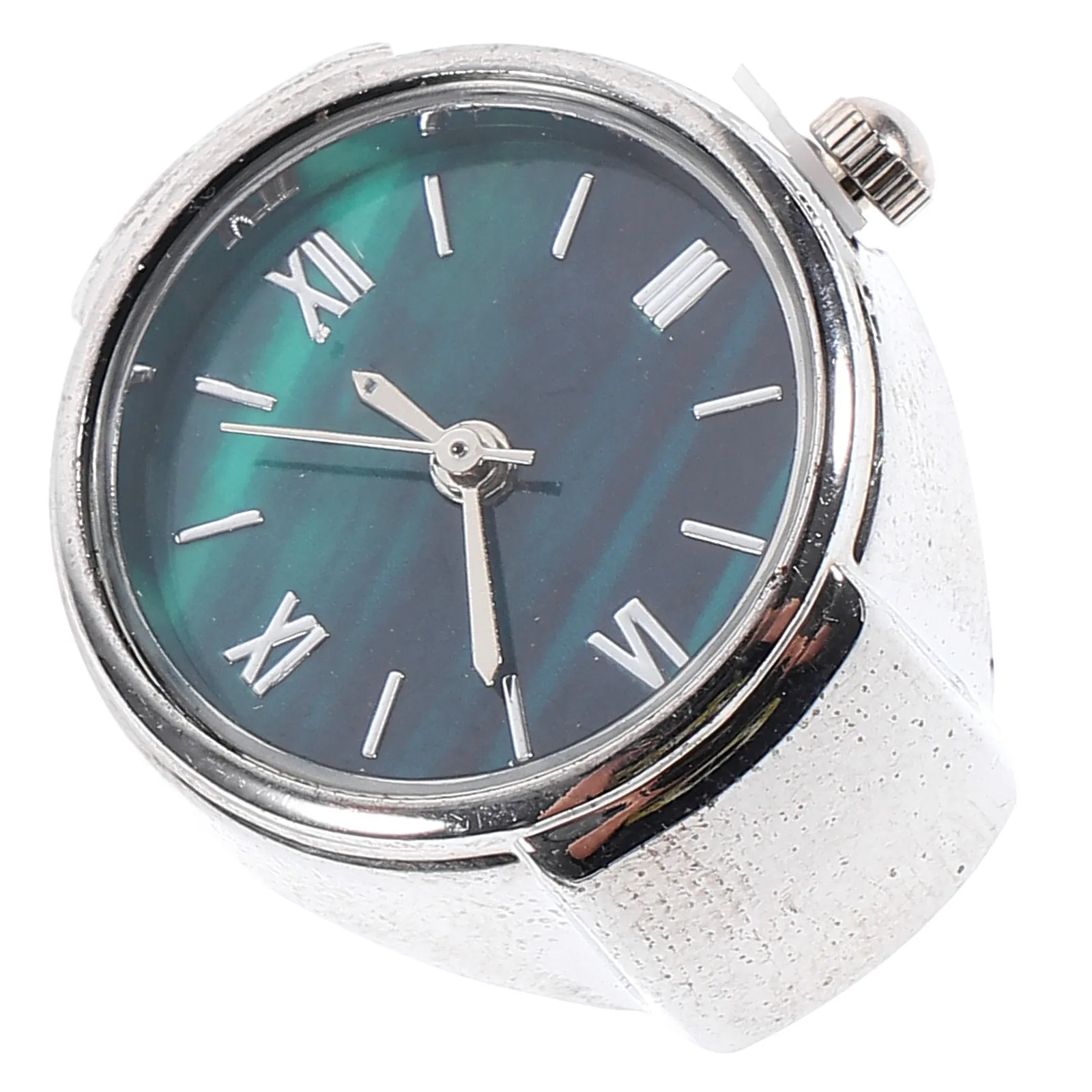 

Миниатюрные часы-кольцо из цинкового сплава с римскими цифрами, модный дизайн для женщин, для повседневного ношения, компактные часы-украшение, подарок