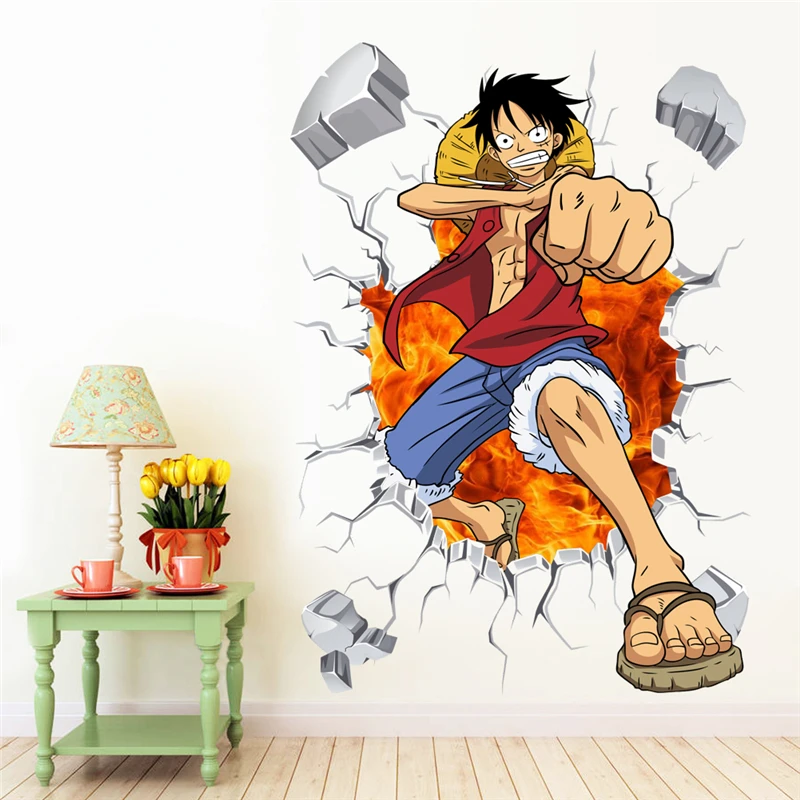 3D Cartoon One Piece Wall Stic - Table Tennis Background ulasan dan harga