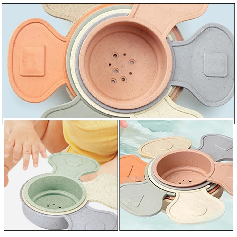 Ampulheta intelectual empilhada copo crianças brinquedos bebê empilhamento copos da criança plástico empilhável para nidificação