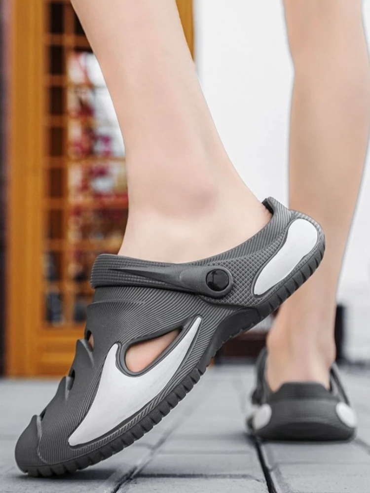 Men's Sport Sandals Anti Odor Soft Sole Closed Toe Quick Dry Wear Resistant Summer Outdoor Beach Shoes