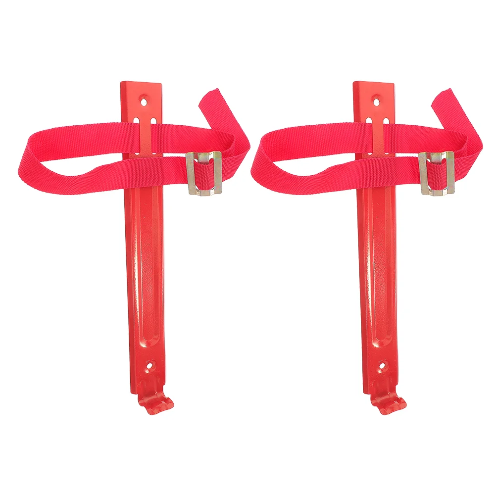 2 Pcs Fire Extinguisher Hook Hooks One Piece Wall Mount Bracket Hanger Iron Car