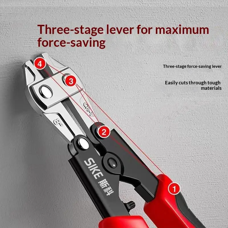 Mini Bolt Cutter, Carbon Steel Labor-Saving Wire and Bar Steel Cutting Tool for Quick and Sharp Operation