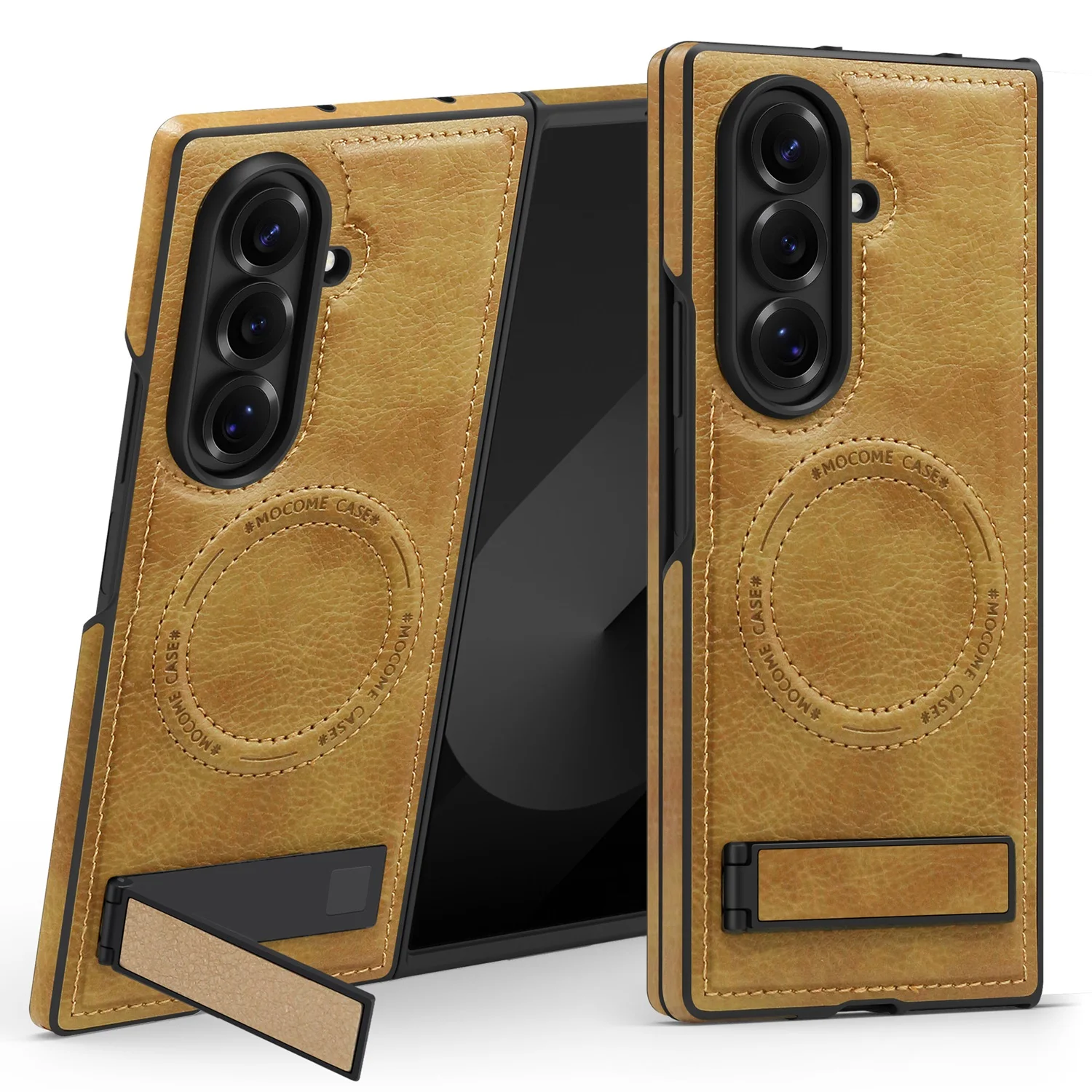 

Leather Case For Samsung Galaxy Z Fold 7 Phone Cover with Magsafe Protection Shockproof Magnetic Kickstand For Z Fold 7 Funda