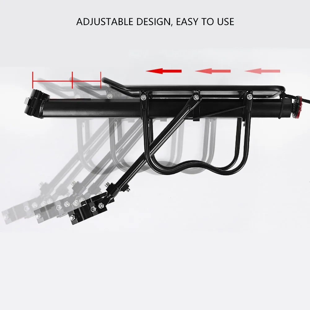 Luggage Carrier Rear Rack Quick Release Rear Seat Rack Adjustable Mountain Bike Luggage Carrier With Reflector