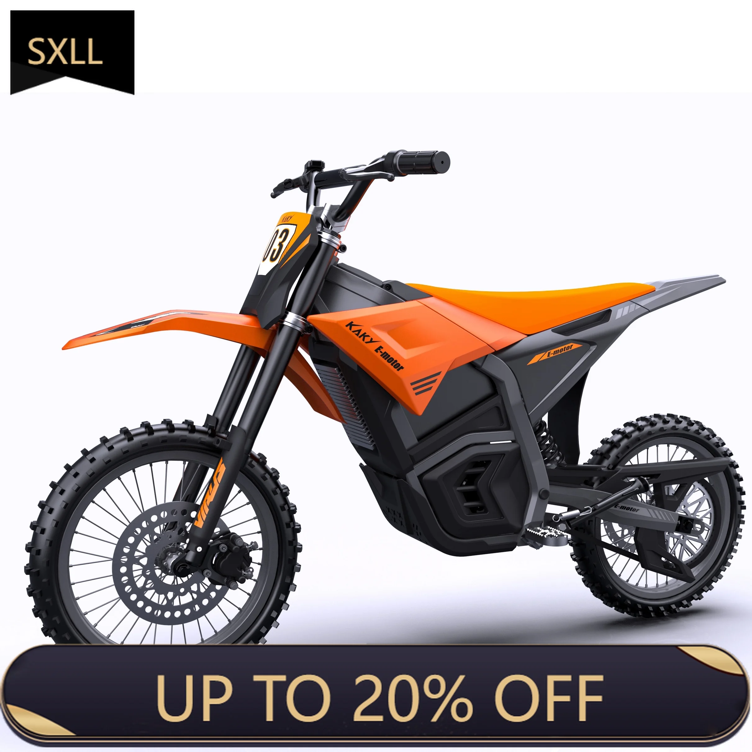 SXLL HEZZO D3  Electric Dirt Bike  60V 3500W Middrive Junior Ebike 27Ah 41Mph 50Miles Long Range 14Inch Enduro Motorbike