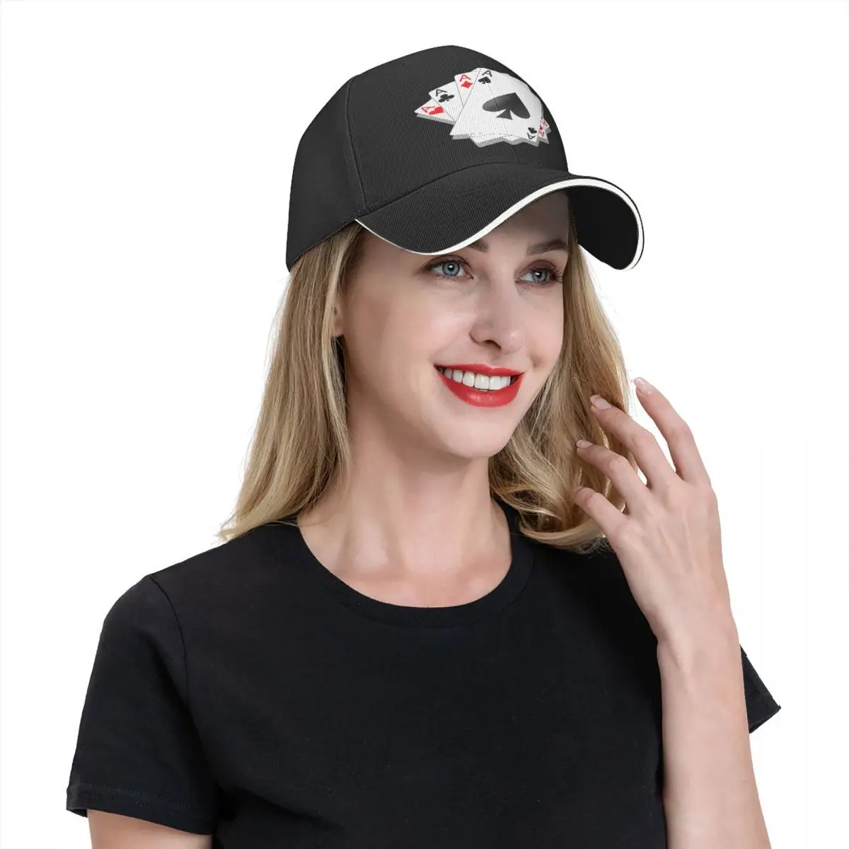 Casquette de baseball avec logo de cartes à jouer pour hommes et femmes, chapeau de sport, 2627