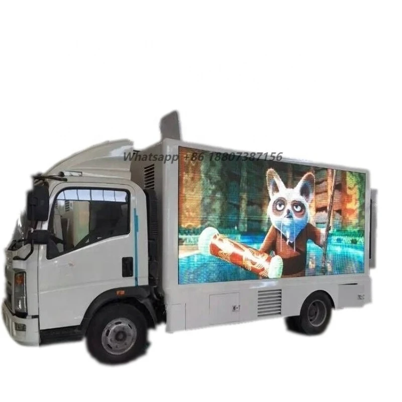 2023 Qatar Billboard  Original Screen Manufacture Produce Stage 4x2  Display Truck for Football Match