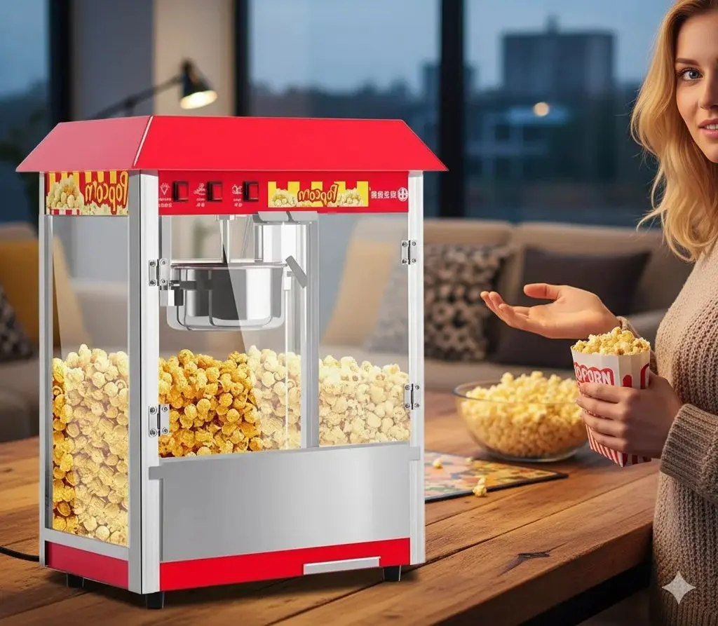 

Commercial popcorn machine Fully automatic Stall dedicated New with pot Produces spherical popcorn