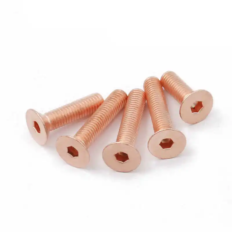 M3 M4 M5 M6 M8 T2 Copper Countersunk Head Hexagonal Screw Hex Socket Bolt