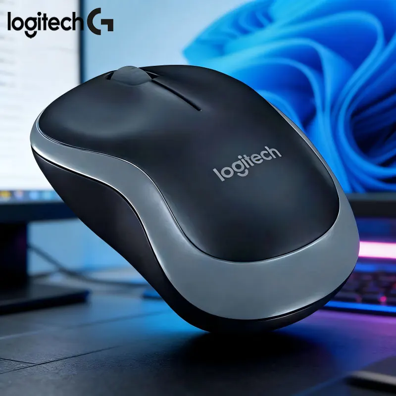 

Беспроводная офисная мышь Logitech M185, двухрежимное подключение, бесшумная и нескользящая, подходит для бизнеса и программистов