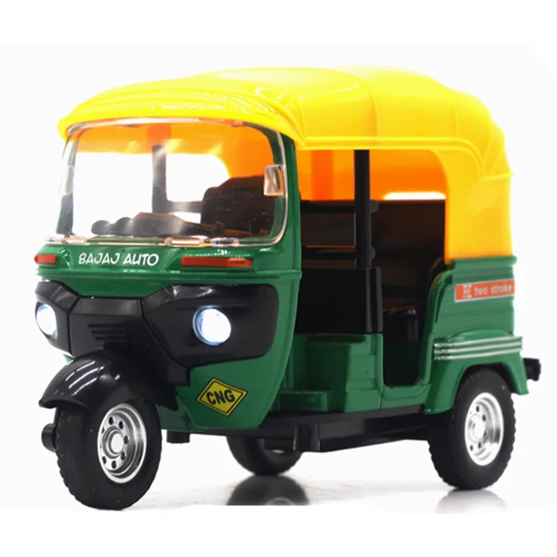 MACH-High Simulation Indian Tricycle Cars India Pull Back Light Sound Motorcycle Car For Kids Children Gifts