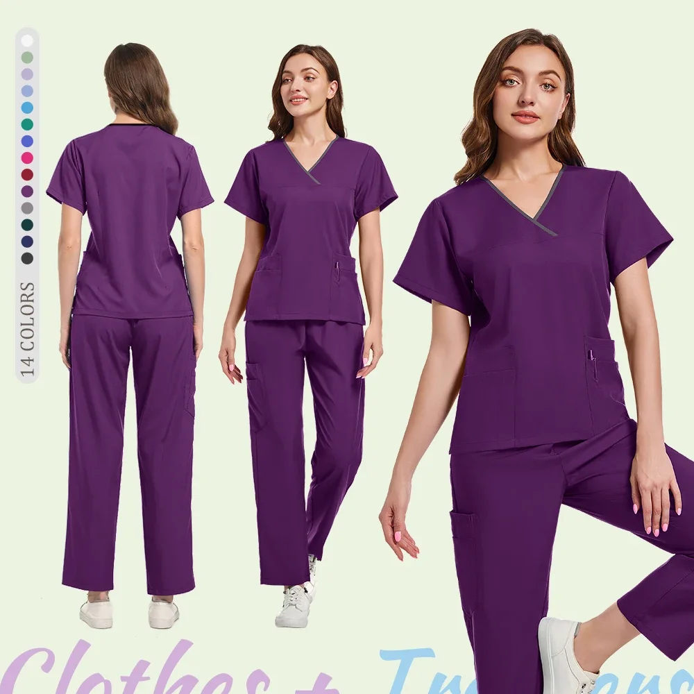 Uniforme de dentiste à manches courtes, résistant aux rides, sablage, UC, soins infirmiers, salon de beauté, clinique de pharmacie, ensemble chirurgical