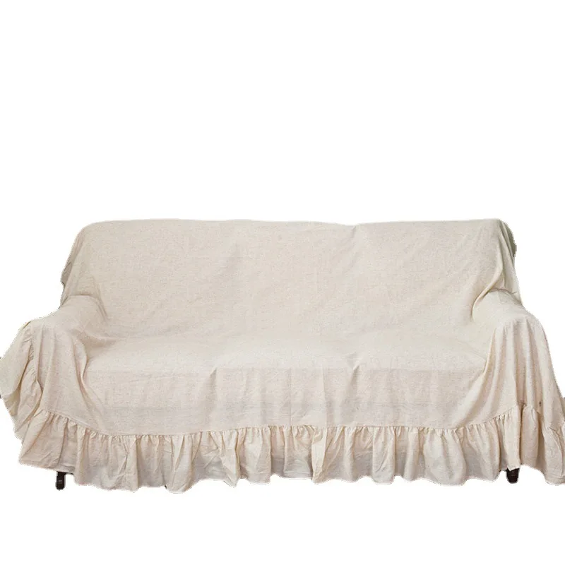 Nordic simple sand towel wholesale linen flounces sofa full cover