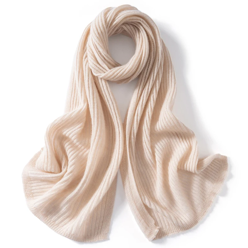 

Winter classic new women's cashmere scarf rectangular solid color hollow scarf high-quality soft warm shawl