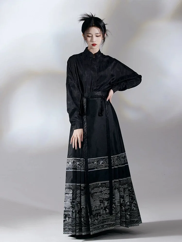 

Dress Skirt Dating Leisure Traditional Women Casual Chinese Style Fashionable Horse Faced Light Long Ming Dynasty