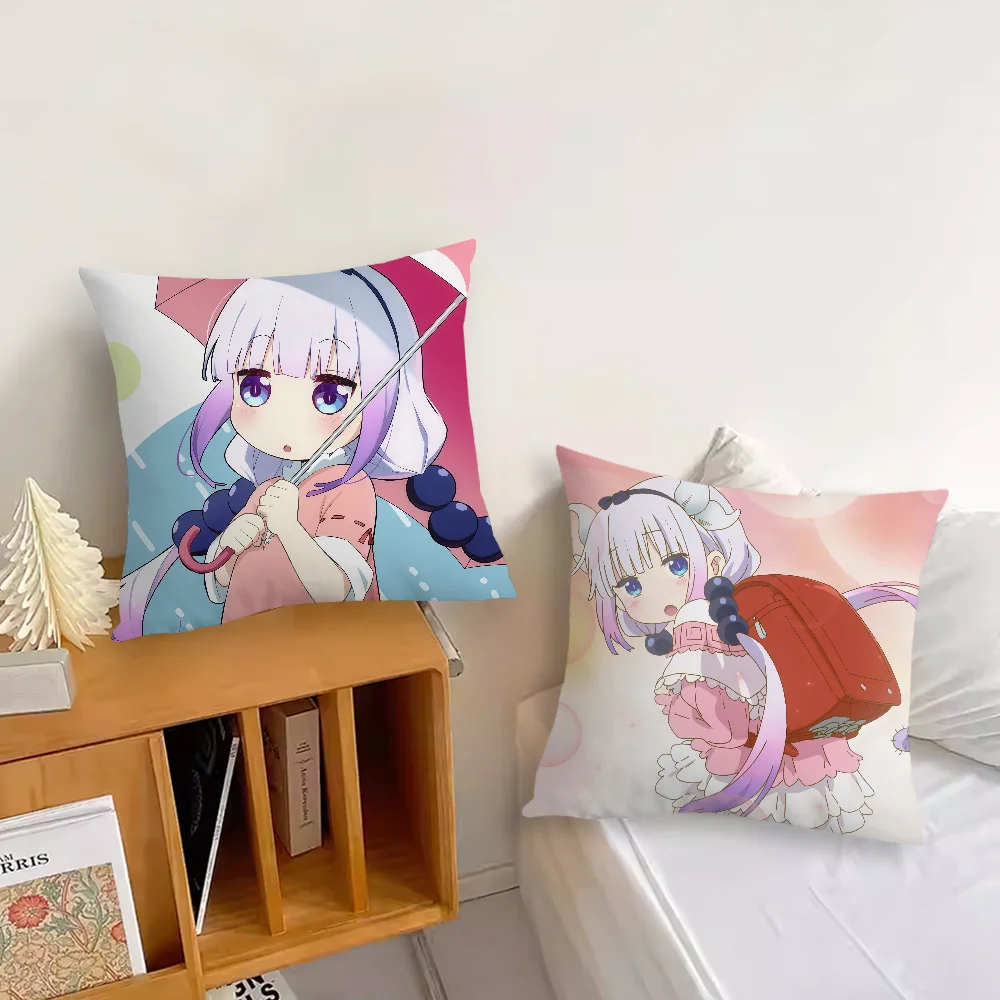 Kawaii Kanna Kamui Pillow Case Living Room Headboard Bedroom Office Cushion Cushion Sofa Nap Time