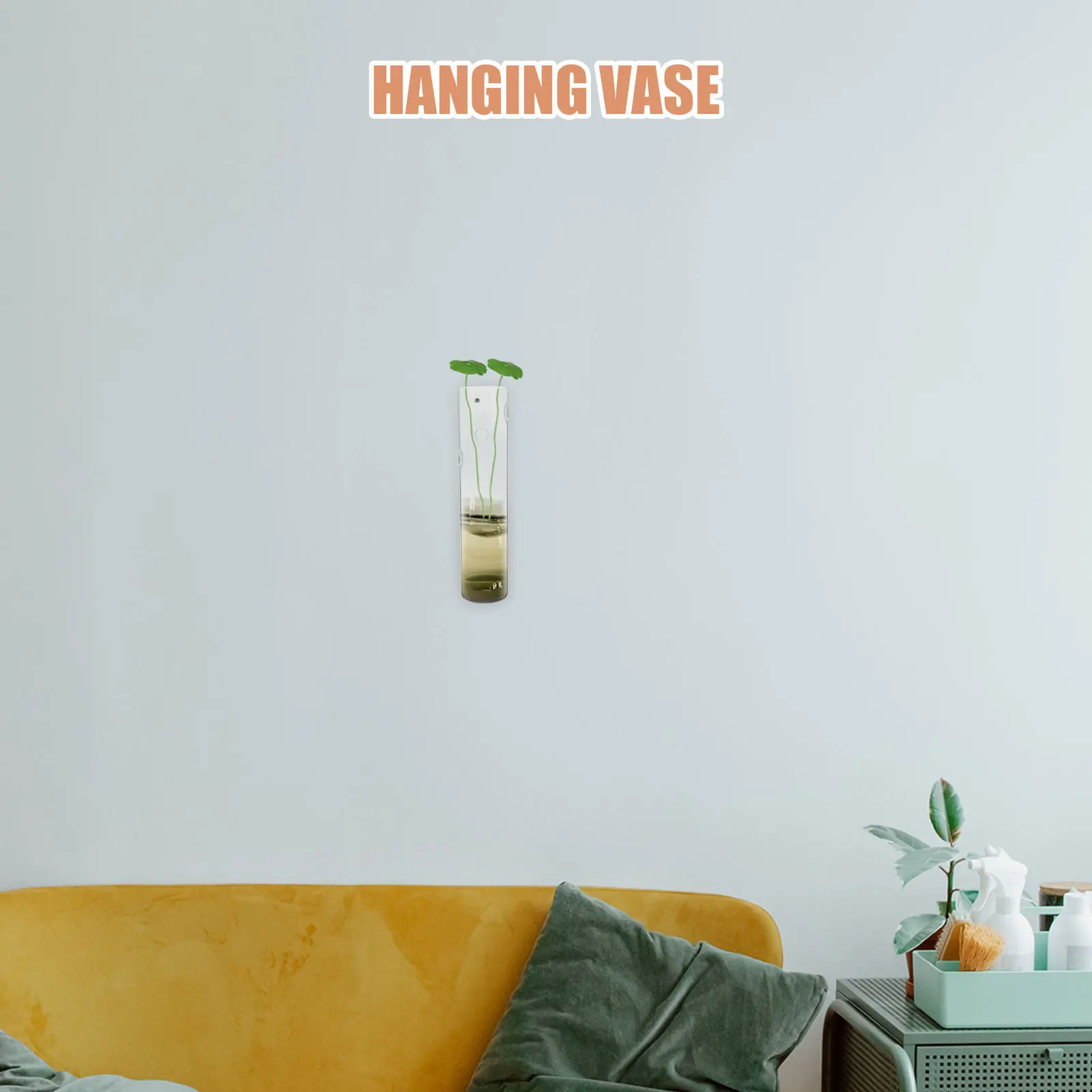 

Transparent Glass Hanging Wall Vase Hydroponic Planter for Indoor Plants Home Office Decor Modern Clear Glass Flower Holder