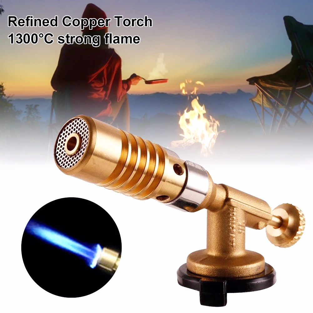 

Portable Welding Torch Gas Burner Flame Gun High Temperature Brass Copper Gas Torch Brazing Solder Propane Welding Plumbing