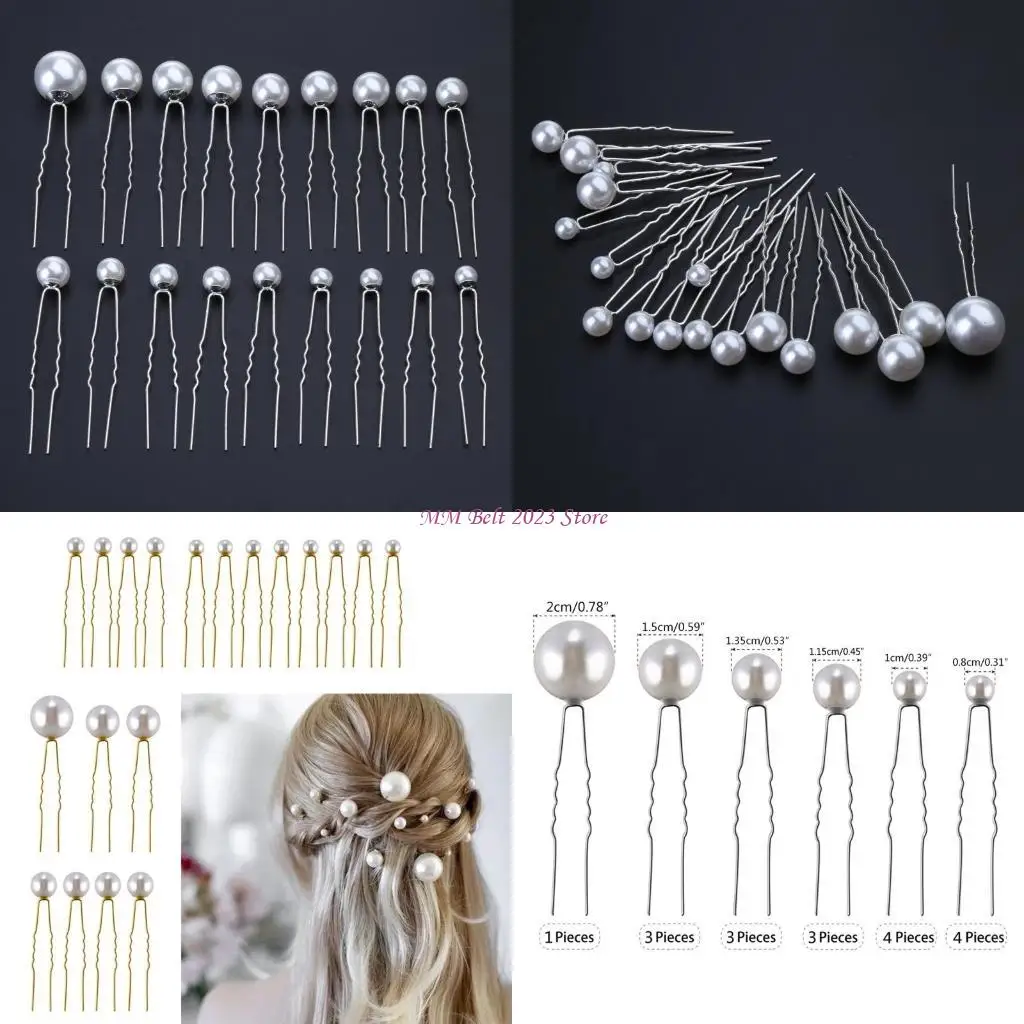 Cabeças cabelo forma liga 49me com pérolas cabelos decoração pérola pinos chignon estilo retro para
