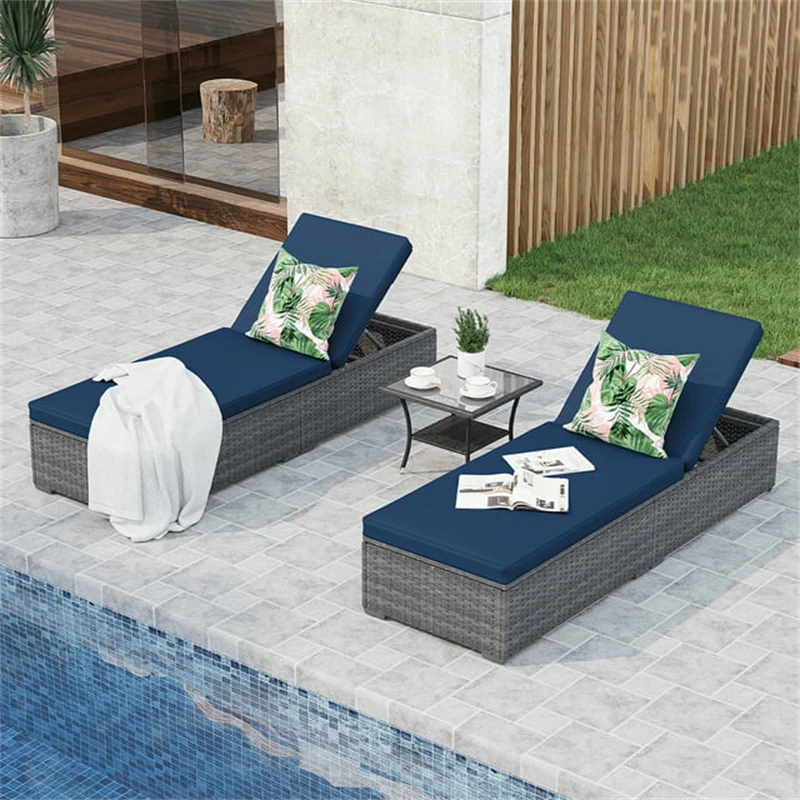 

Nordic Style Villa Garden Furniture Leisure Outdoor Chaise Lounge Sun Lounger Swimming Pool Chairs
