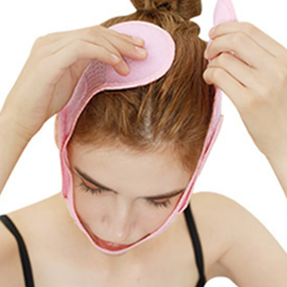 Face Lifing Mask Dames 073 Roze Ademende kinband Kauwspieren Spierband Face-Lifting Face Lifing Mask