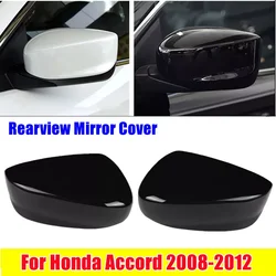 For Honda Accord 2008 2009 2010 2011 2012 Car Replacement Rearview Side Mirror Cover Wing Cap Exterior Door Case Trim Black Auto