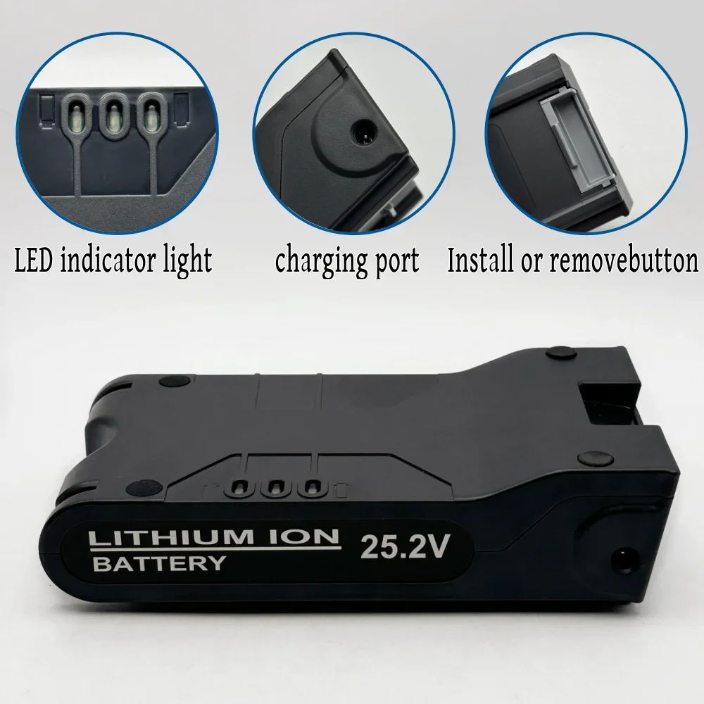 Batterie lithium-ion 25.2V 6000mAH pour aspirateurs sans fil Shark S1 S6 S7 S9 XBAT200 ION Rocket IONFlex et IONFlex