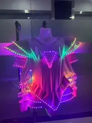 Skirt Tutu Led  Light Clothes Led Dance Luminous Clothes LED Costume Ballet Dresses leds Dancing Skirts Wedding Party outfit