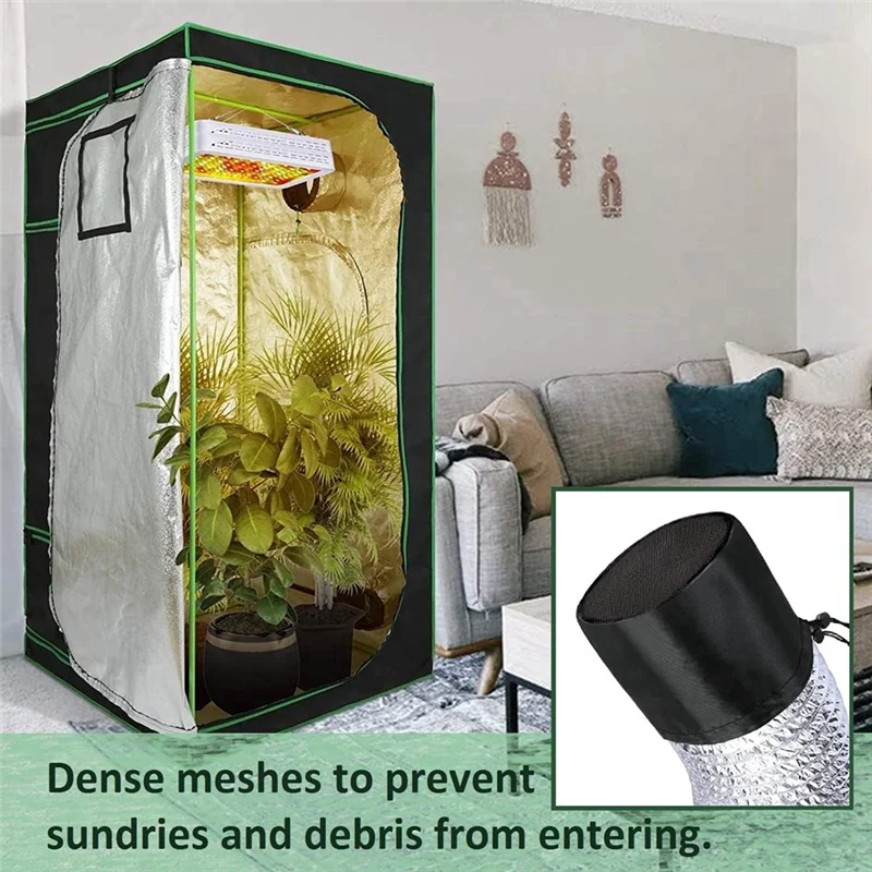 New 4 Pack Grow Tent Vent Covers 6 Inch Duct Filter Vent Covers Grow Tent Ventilation Accessories