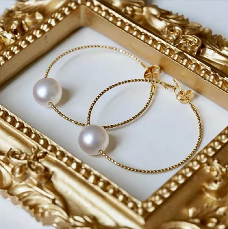 

NEW DESIGN 9-10MM 10-11MM 8-9MM SOUTH SEA WHITE PEARL DANGLE EARRING 925 SILVER