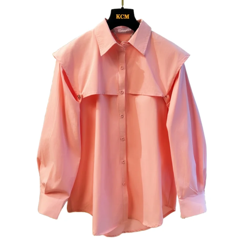 

SuperAen Design Solid Color Shirt Women 2025 Spring and Autumn New Loose Fashion Korean Style Oversize Casual Shirts