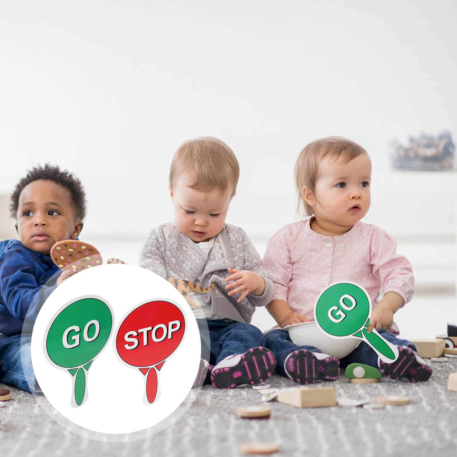 

1pcs Handheld Signs For Sign Classroom Outdoor Safety Education Learning Tool Kindergarten Traffic Rules Game Supplies